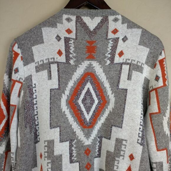 Ya Los Angeles Tribal Print Open Front Cardigan - Picture 6 of 8